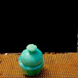 Avon blue talcum dispenser